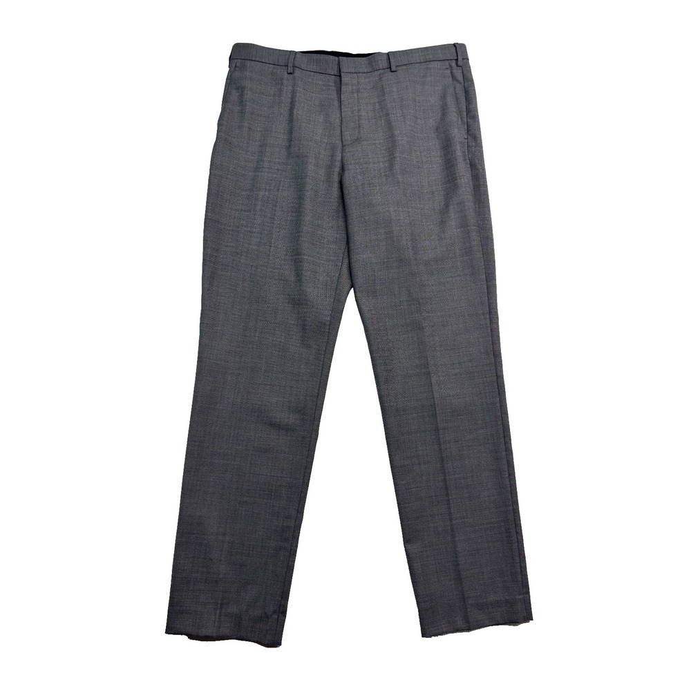 J Crew 38x34 Bowery Dress Suit Pants Gray Flat Front BQ424 Straight Leg Wool